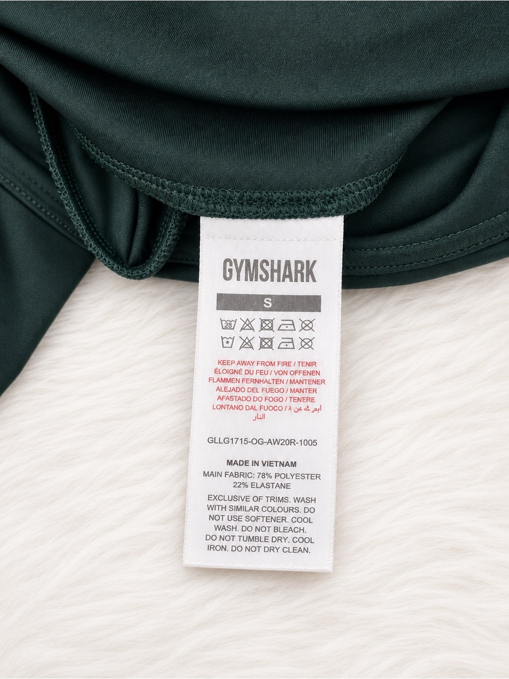 Gymshark Elevate High Waisted Leggings Forest Green Size Small Athletic Yoga - Picture 3 of 3